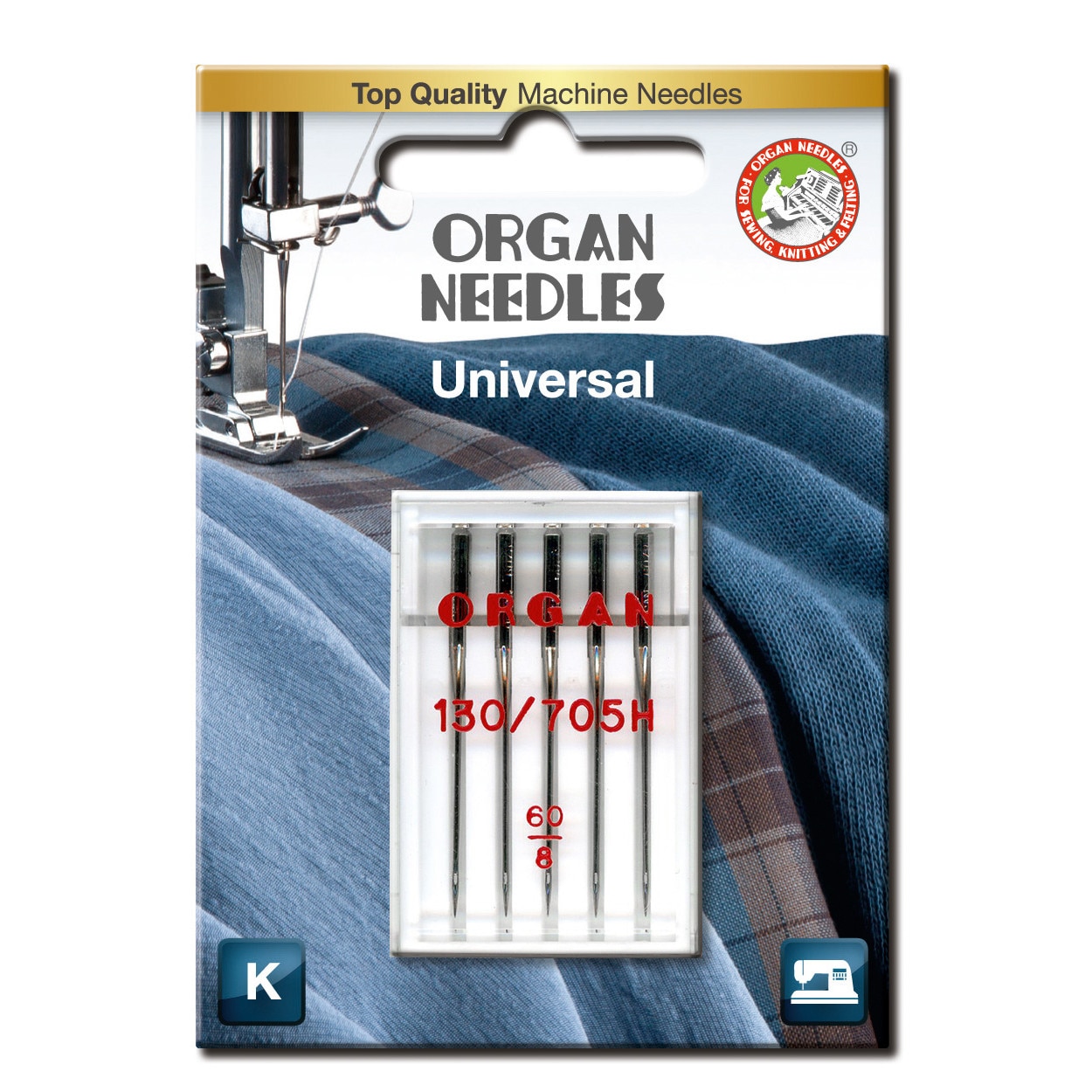 Ace de cusut casnice Organ Universal - finete 60, 5 buc