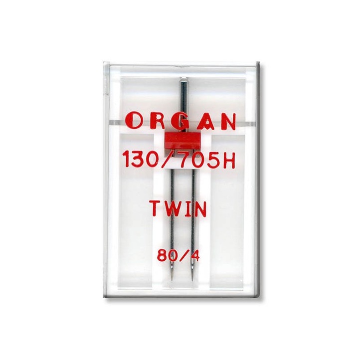 Иигла Organ Двойна за домашни шевни машини, финост 80 с 4,0 mm разстояние между иглите 130/705H
