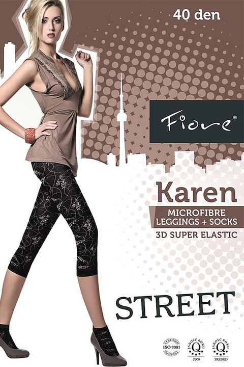 Ciorap FIORE Karen 40 Den, Gri deschis