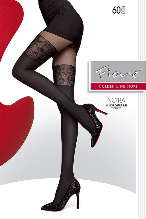 Ciorap FIORE Noira 60 Den, Black, Negru