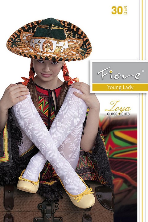 Ciorap FIORE Zoya 30 Den, Alb