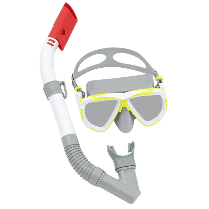 Luka snorkeling készlet, fehér, szilikon anyagból