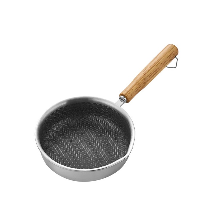 Тиган от неръждаема стомана, незалепващ, мултифункционален, 32.5x16x4.5cm, черен цвят, комплект от 1 бр.