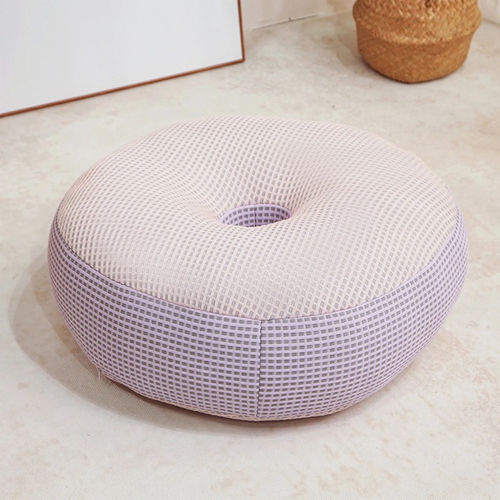 Декоративна възглавница, 45х45 см, розова, за хол, спалня, медитация, четене, комплект