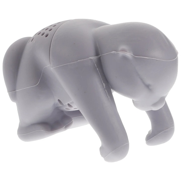 Инфузер за чай с форма на видра, силикон, сив, 6,80x4,50x4,50 см