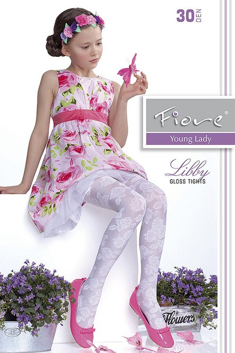 Ciorap FIORE Libby 30 Den, Alb