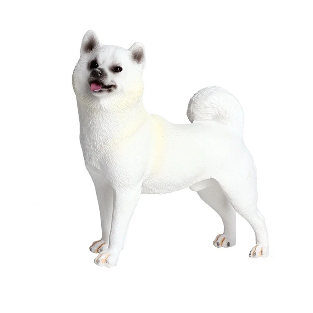 Set ornamente decorative Shiba Inu, alb, plastic, 10.50x10.50x3