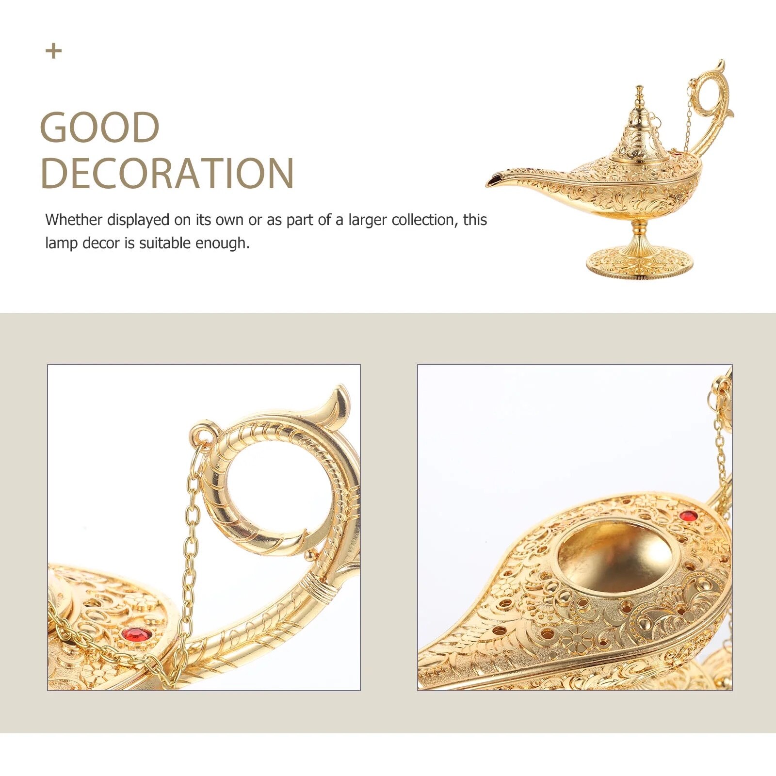 Lampa de dorinte decorativa retro, 19x11x7cm, aliaj, aurie - eMAG.ro