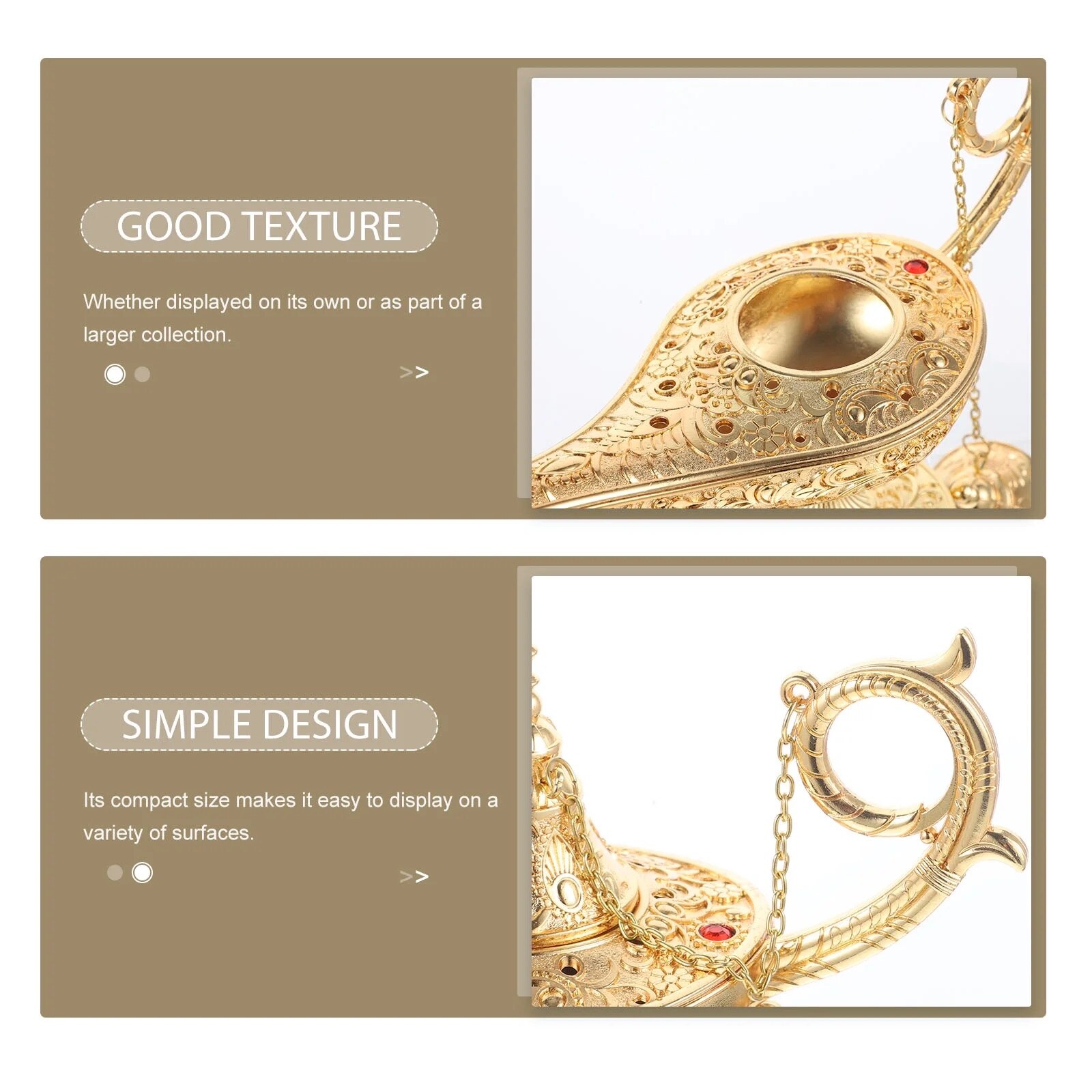 Lampa de dorinte decorativa retro, 19x11x7cm, aliaj, aurie - eMAG.ro