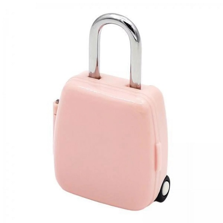 Комплект 2 безключови секретни брави, розови, за шкафче, кутия за инструменти