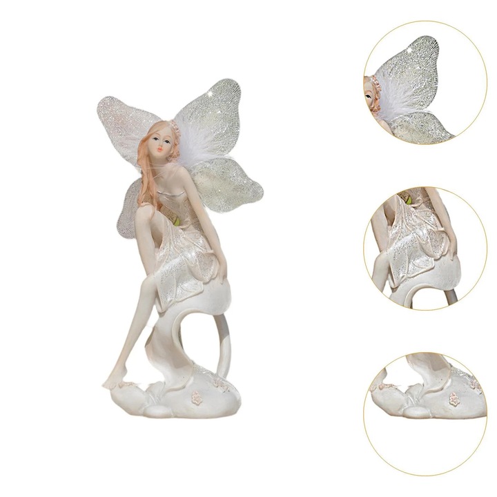 Statueta decorativa, figura de zana, 8x12x17cm, ornament pentru birou, cadou pentru iubitorii de zane