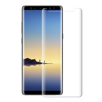 Folie protectie sticla securizata 3D curbata pentru Samsung Galaxy Note 8(pentru husa), transparent Folie protectie sticla securizata 3D curbata pentru Samsung Galaxy Note 8(pentru husa), transparent