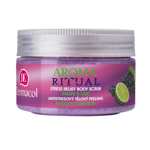 Exfoliant de corp Dermacol Aroma Ritual cu aroma de Grapes si Lime, 200 g