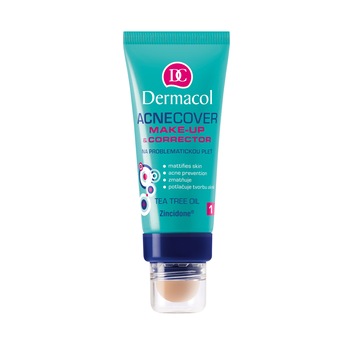 Fond de ten si corector Dermacol Acnecover pentru tenul cu acnee nuanta 02, 30 ml Fond de ten si corector Dermacol Acnecover pentru tenul cu acnee nuanta 02, 30 ml