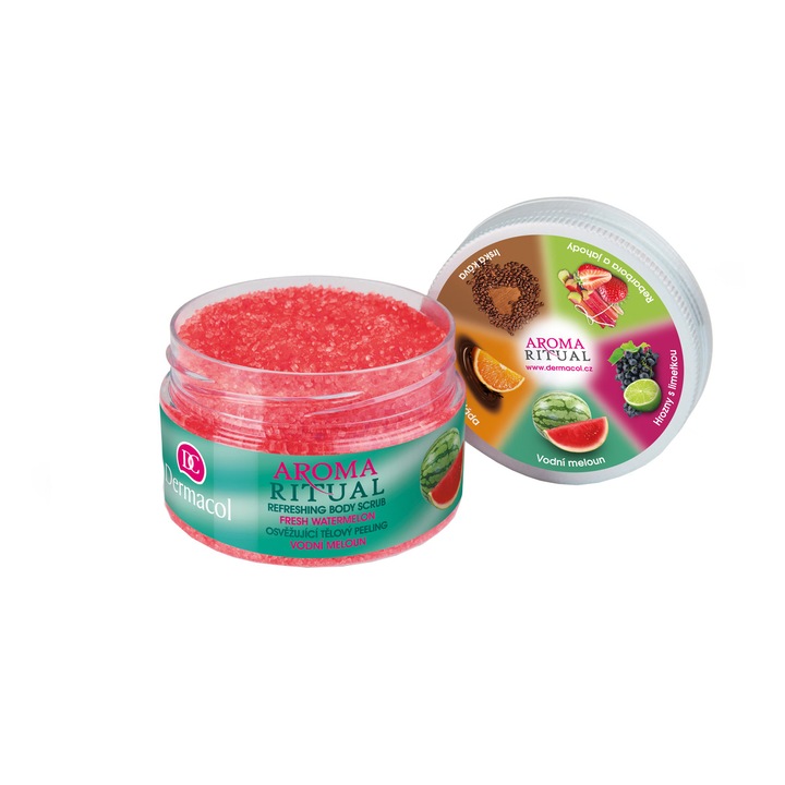 Exfoliant de corp Dermacol Aroma Ritual cu aroma de pepene rosu, 200 gr