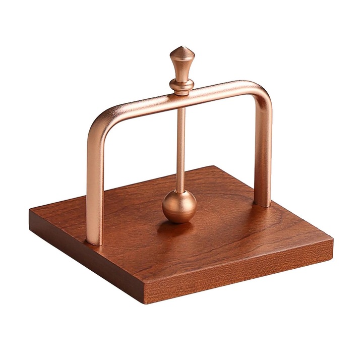 Салфетник, дизайн от масивно дърво и алуминиева сплав, цвят розово злато, за офиса и дома