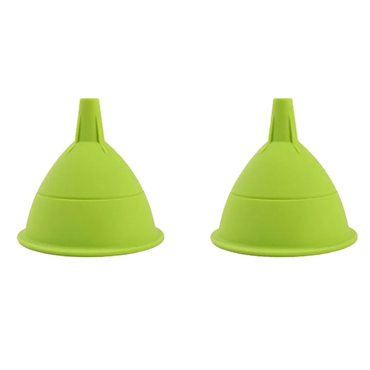 Комплект от 2 сгъваеми силиконови гевгира, зелени, 10x10x9.5см