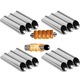 Set de 12 forme din otel inoxidabil pentru cannoli, 12,5x2,8cm