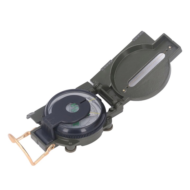 Мултифункционален туристически компас, алуминий, 7.7x5.9см