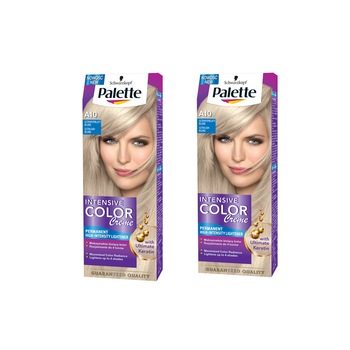 Pachet promo: 2 x Vopsea de par permanenta Palette Intensive Color Creme A10, 2 x 110ml Pachet promo: 2 x Vopsea de par permanenta Palette Intensive Color Creme A10, 2 x 110ml