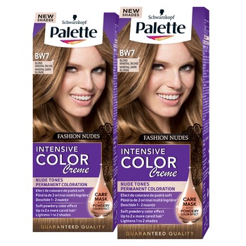 Pachet promo: 2 x Vopsea de par permanenta Palette Intensive Color Creme BW7, 2 x 110 ml Pachet promo: 2 x Vopsea de par permanenta Palette Intensive Color Creme BW7, 2 x 110 ml