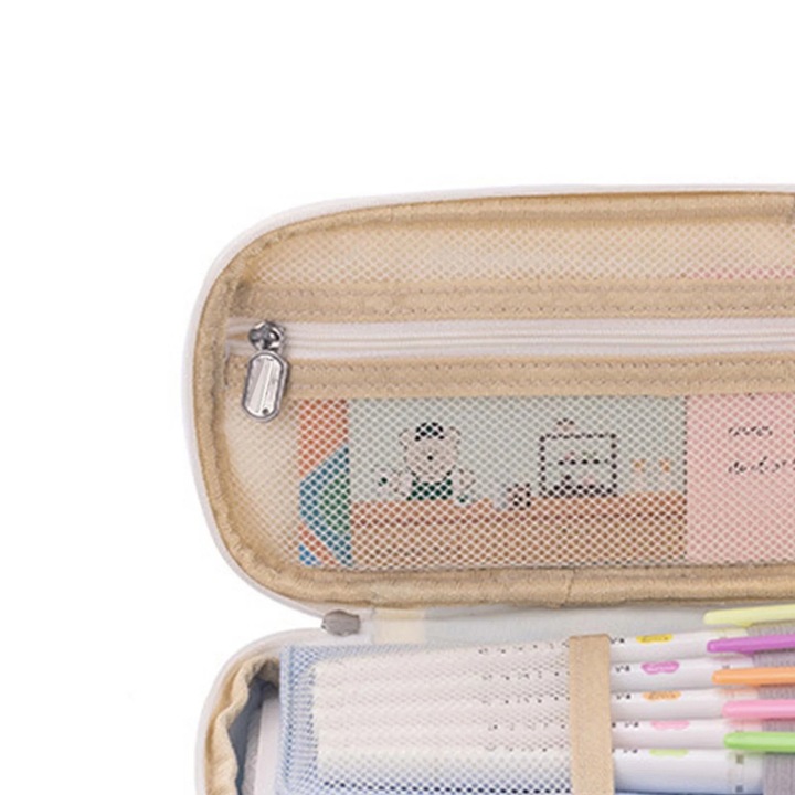 Моливник, голям капацитет, семпъл дизайн, 22x11x6.5cm, многоцветен