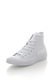 Converse, Tenisi mid-high de piele Chuck Taylor All Star, Unisex, Alb