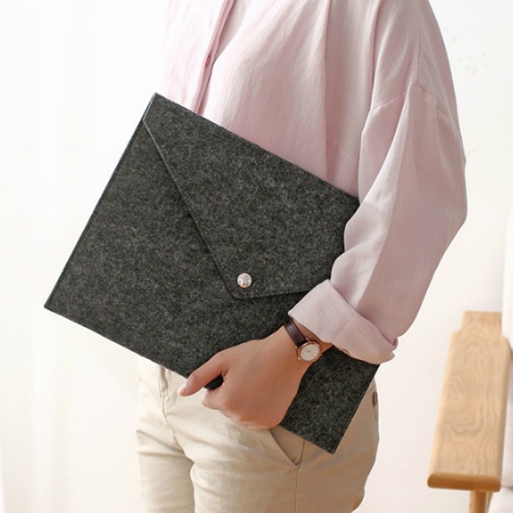 Geanta documente Enforose, 44x32cm, material fetru, capacitate mare, pentru A3, utilizare birou si scoala