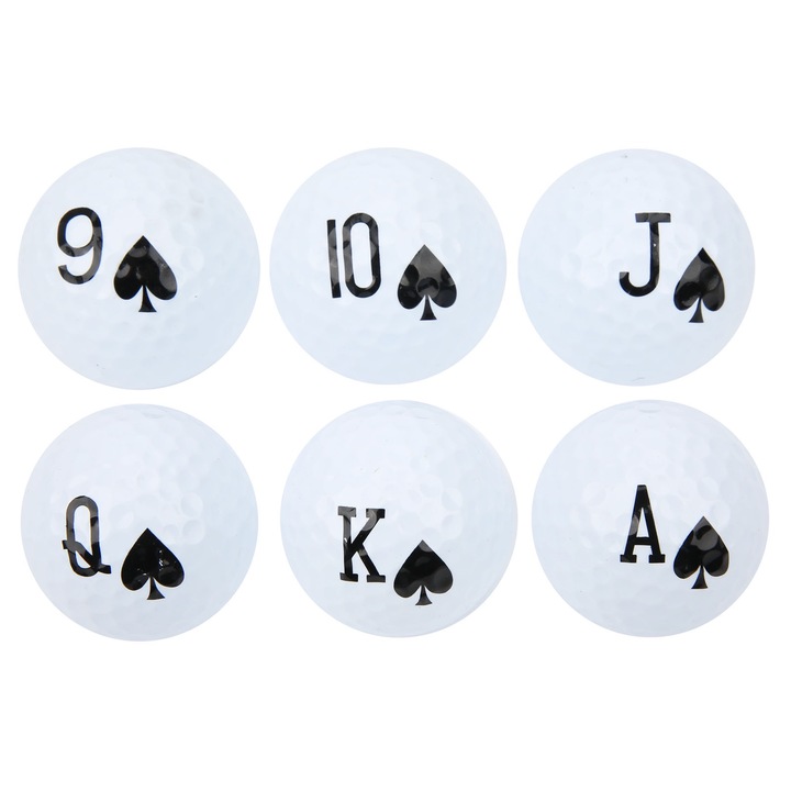 Set 6 mingi de golf, Enforose, dublu strat, elasticitate buna, 42.7mm