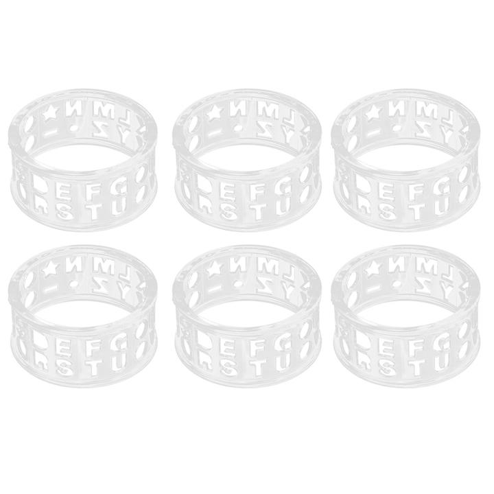 Set 6 marcatoare linie golf, Enforose, plastic, 26 litere, 42.6x45mm