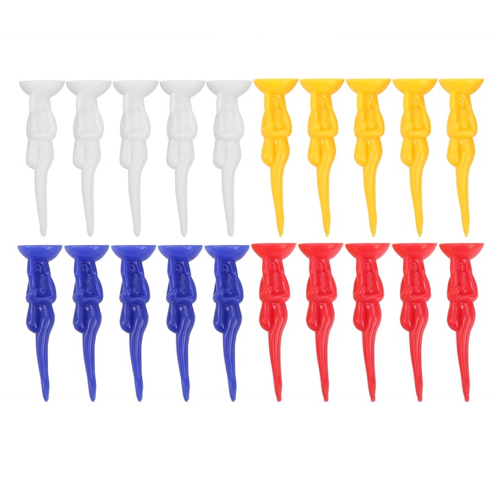 Set 20 suporturi pentru minge de golf, Enforose, plastic, multicolor, 5.2cm