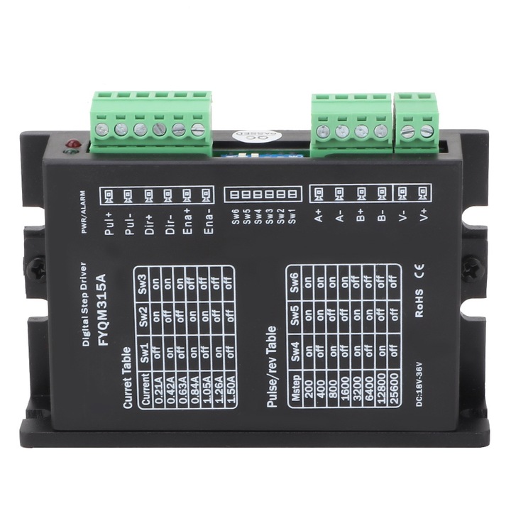 Driver motor pas cu pas Enforose, DC 18-36V, 0.21-1.5A, Nema 17