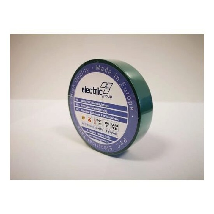 Banda izolatoare electric verde E151920V, 19mmX20m