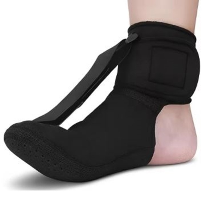 Orteza reglabila pentru fasciita plantara CLASStitude, design ergonomic, ideala pentru corectia piciorului si sustinerea arcului, pentru ameliorarea durerii la calcai si tendonul lui Ahile, din neopren, marime S (35-39), Negru