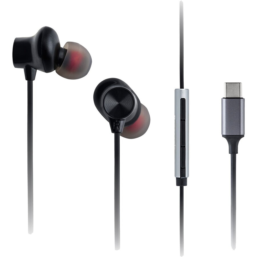 Casti Audio In Ear RP-TCM225DEK, cu fir, Microfon, Negru, USB-C, Panasonic
