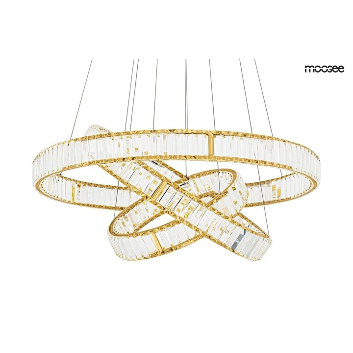 Полилей MOOSEE LIBERTY TRIPLES, златист, размери 81.5x81.5cm, височина 262cm, LED 62.6W