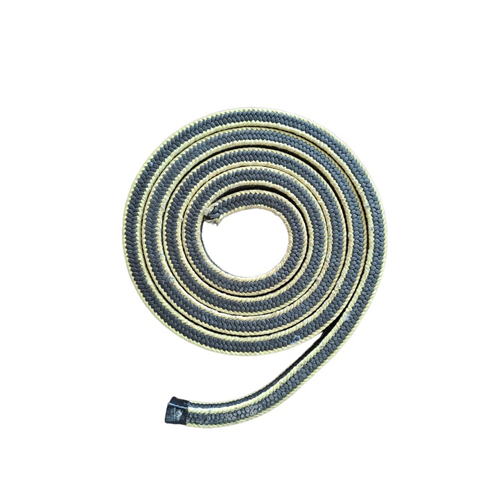 Grafit teflon tömítőzsinór aramiddal, 10x10mm, 5kg/34m/tekercs