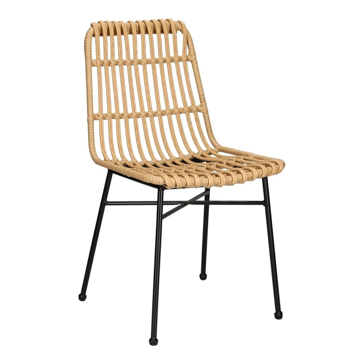 Surabaya szék, rattan, natúr/fekete, 39x45,5cm, max. 120 kg