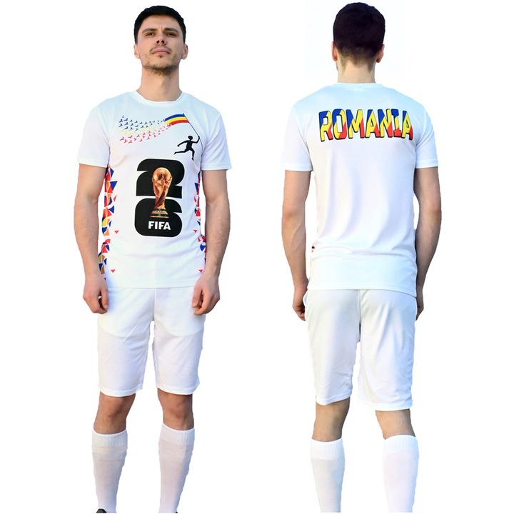 Echipament Romania Euro 2026, Alb, Alb