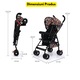Carucior ultra-compact pentru bebelusi, pliabil cu o singura mana, baldachin cu protectie solara UPF 50+, spatiu de depozitare generos, roti pivotante si manevrare usoara, ideal pentru calatorii si plimbari in oras