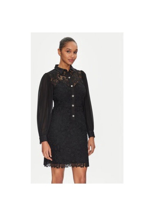 Női ruha, Morgan, 305253439, Poliészter, Fekete, Fekete
