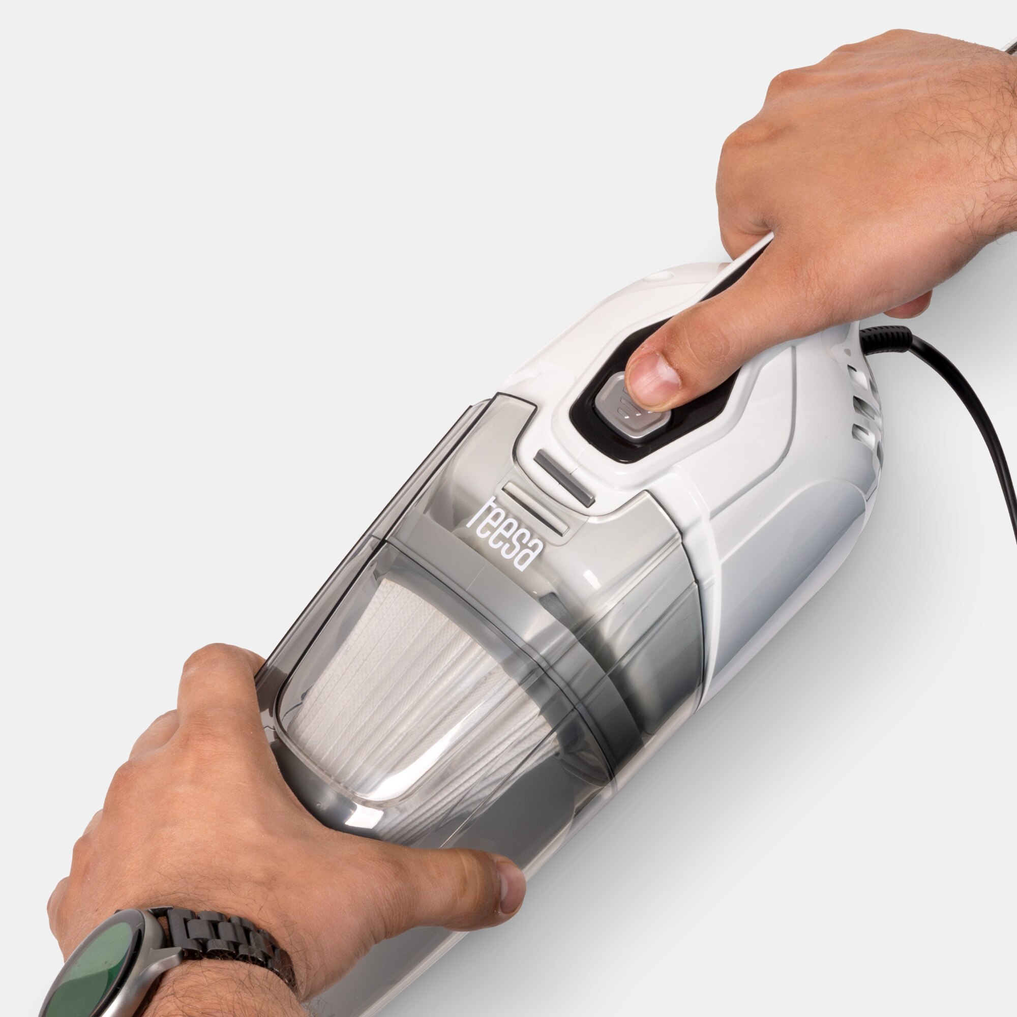 Aspirator vertical 2in1, Teesa, 500W, 0,7l, 5m, 132x244x1118mm