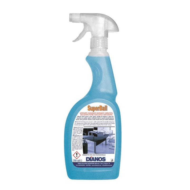 Detergent universal, Dianos Italia, Superball, 750 ml, putere degresantă, ideal pentru toate suprafețele lavabile