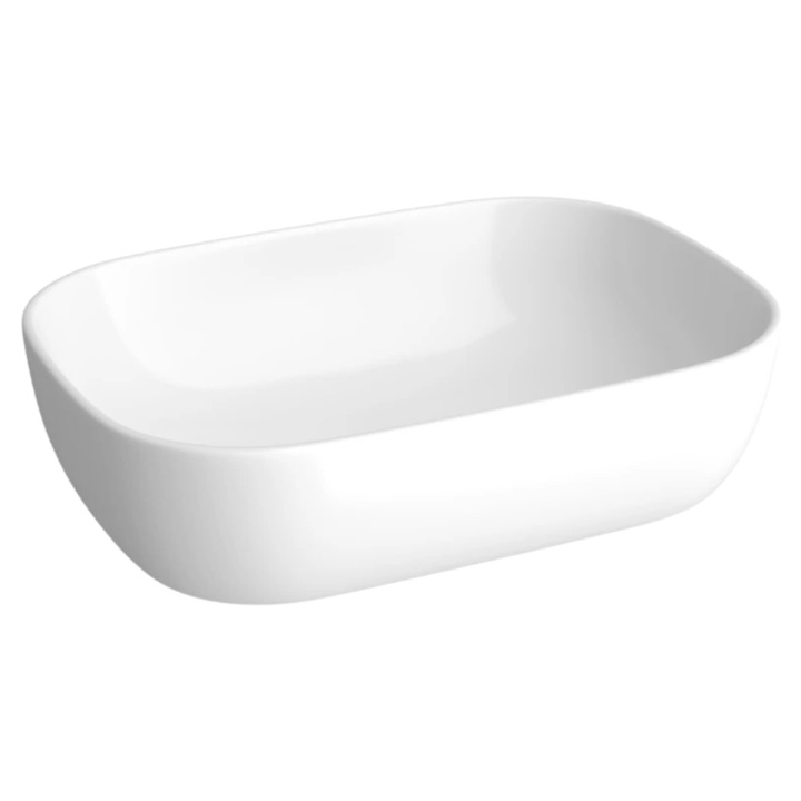 Lavoar Rectangular din Ceramica Samota pentru Blat, Design Subtire si Durabil, 50x15 cm, Ideal pentru Baia Ta cu Aspect Modern si Functionabilitate Excelenta, Cod 050