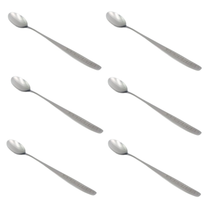 Комплект 6 лъжички за кафе, Метал, 21х3 см