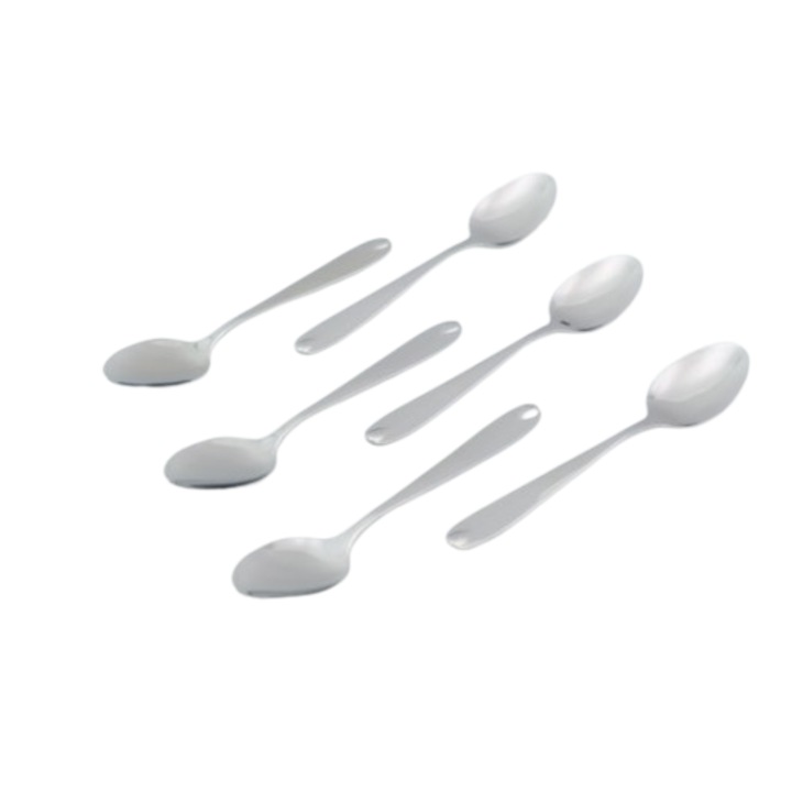 Комплект от 6 метални лъжици 15х3 см