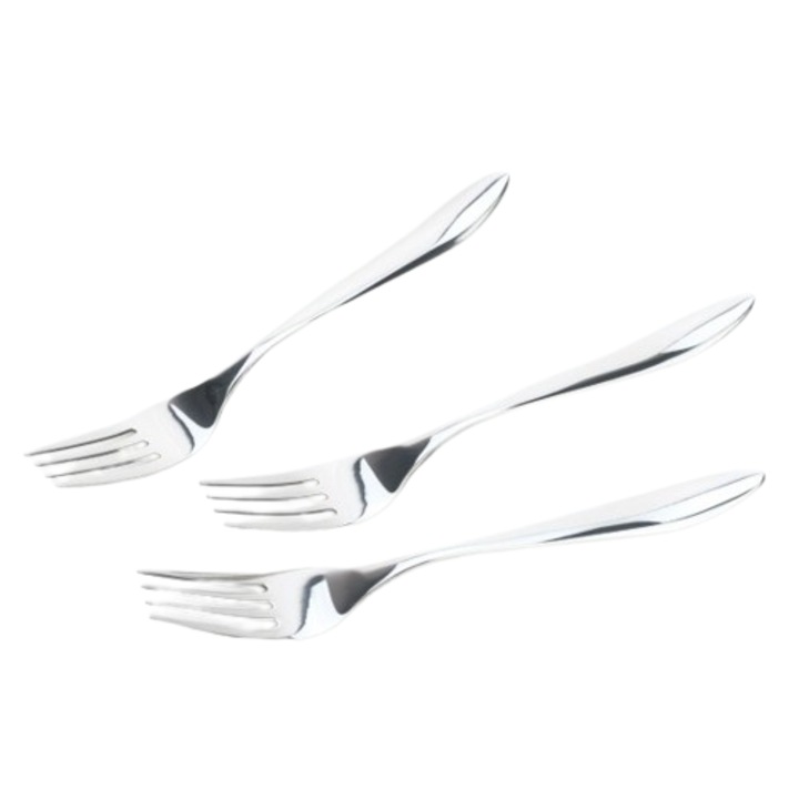 Set 3 furculite, Inox, 20 cm