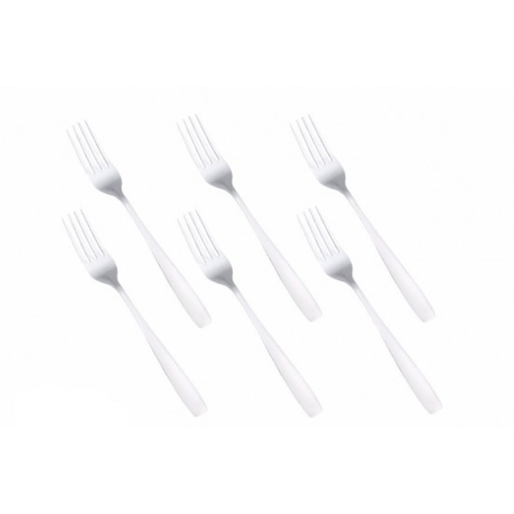Комплект от 6 вилици, Метал, 20х2,5 см