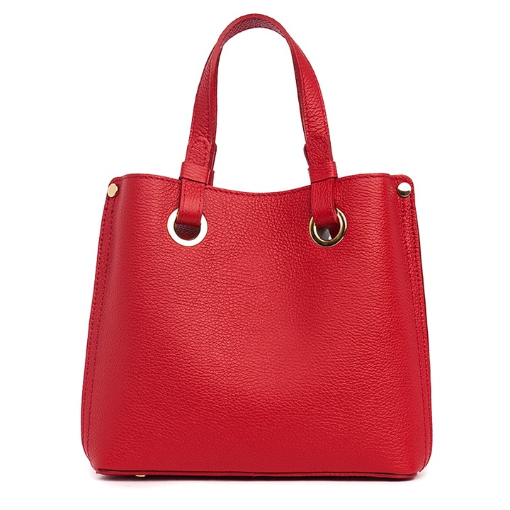 Geanta dama din piele naturala Ilona rosie