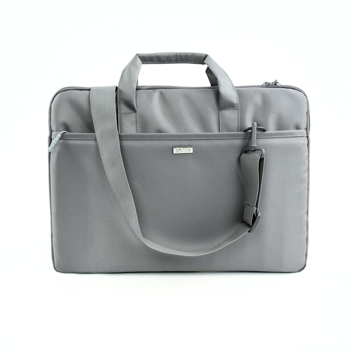 Laptop táska Solier SM01 Venga szürke anyagból